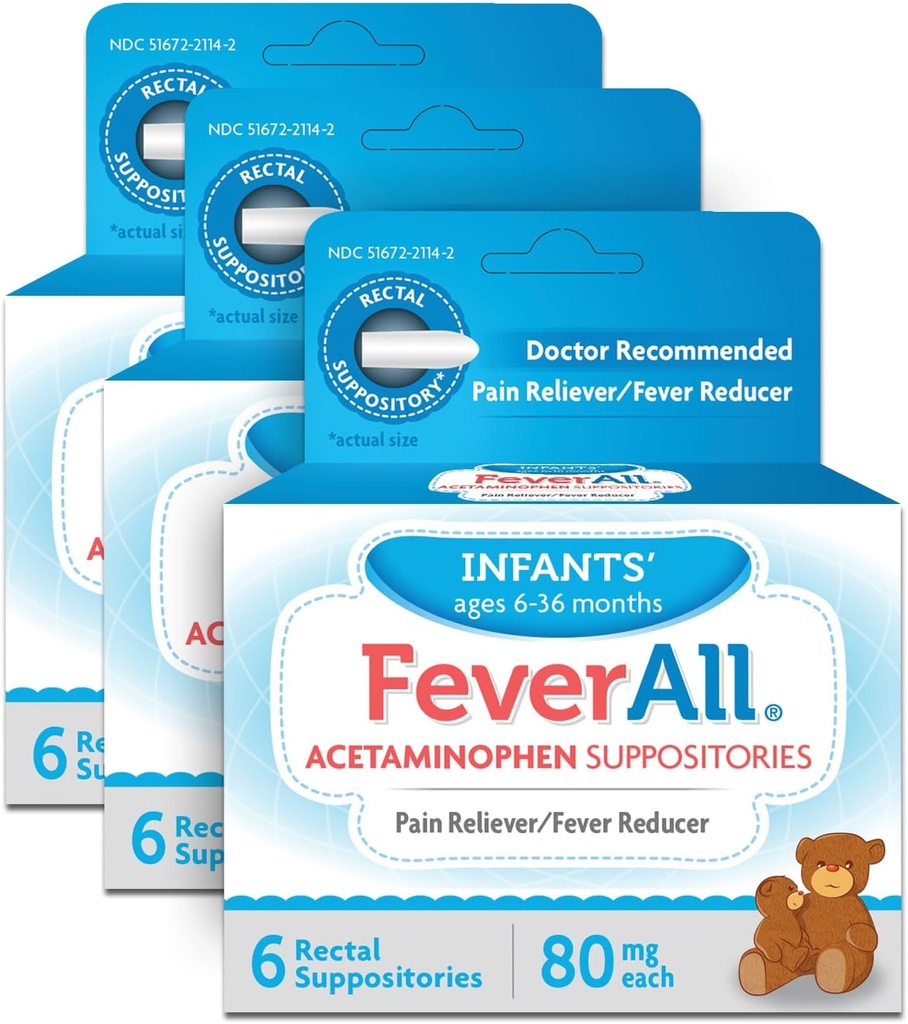 Titall Infant Acetaminophen Suppositories 6 Rectal Suppositories 80 mg Her Ağrı Reliever/Fever Ayarlar. Paraben Free, Hayır Yapay Renkler veya Diğer Öngörücüler. 636 ay. Değer 3 Pack.