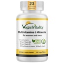 Vegan Vitality Multivitamins & Minerals for Women and Men with High Strength Vitamin B12, D3 & K2. 180 Vegan Multivitamin Tabletleri - 6 Ay Supply. Vegans & Vegetarians için Vitaminler
