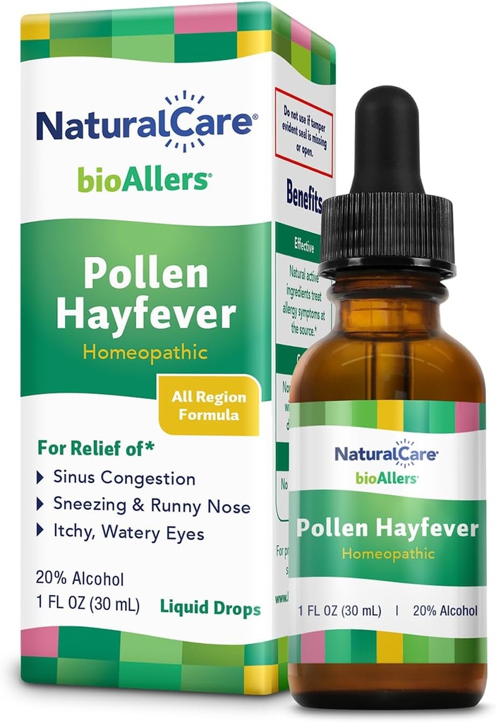 NaturalCare Pollen Hayfever Ομοιοπαθητικές Υγρές σταγόνες από bioAllers, 1 fl Oz 