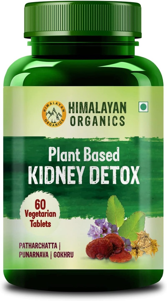 Himalaya Organikları Kidney Detox | Gokhru Punarnava | Varun & Patharchatta Leaf Extracts | Natural Diuretic & Dissolution 100% Natural Supplement - 60 Tabletler