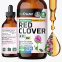 BIO KRAUTER Red Clover Tincture - Red Clover Ekstra - Kadınlar Desteği için Sıvı Supplement - Alkol ve Şeker Ücretsiz - Vegan 4 Fl.Oz.