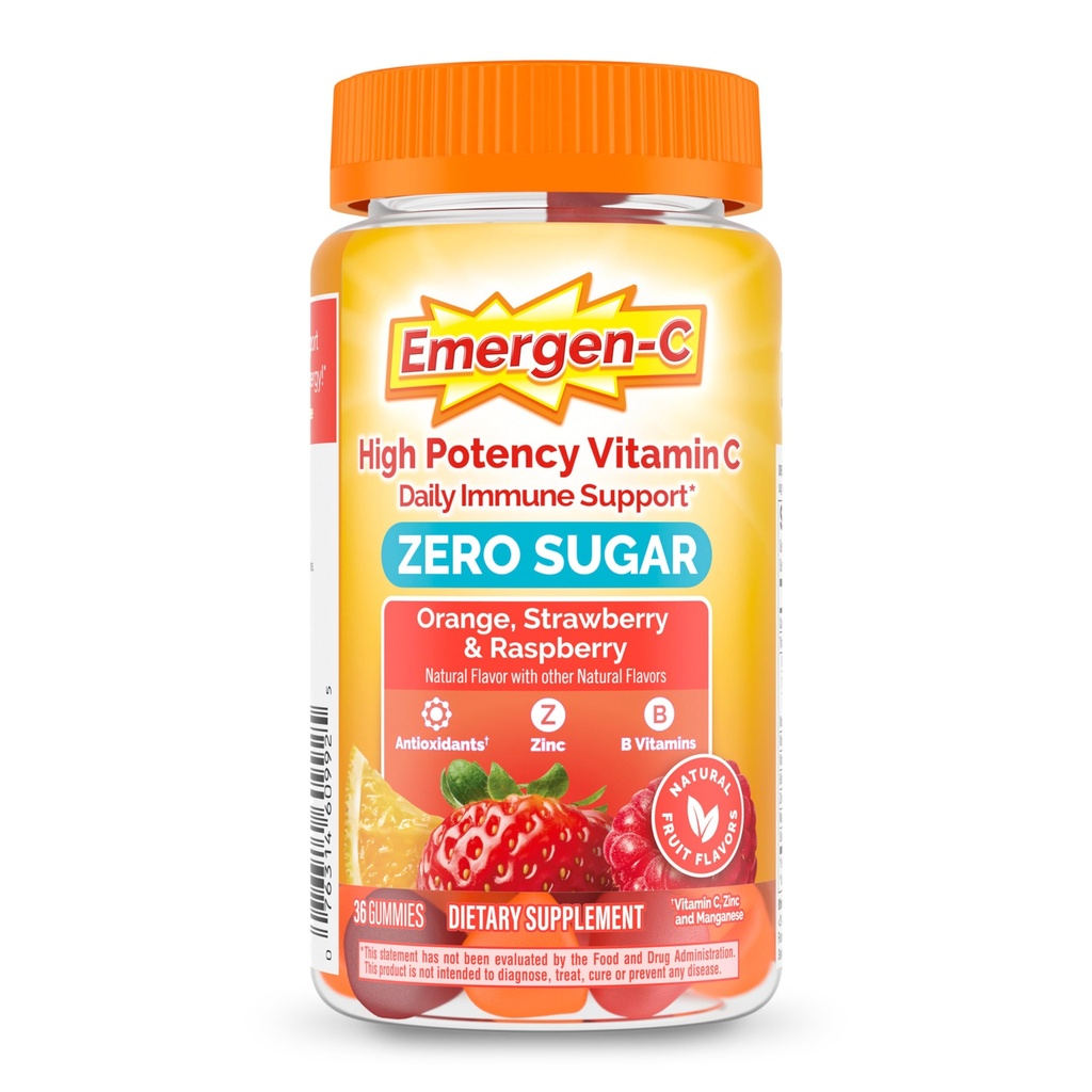 Emergen-C Zero Sugar Immune Support Yetişkin Gummies 36 Count