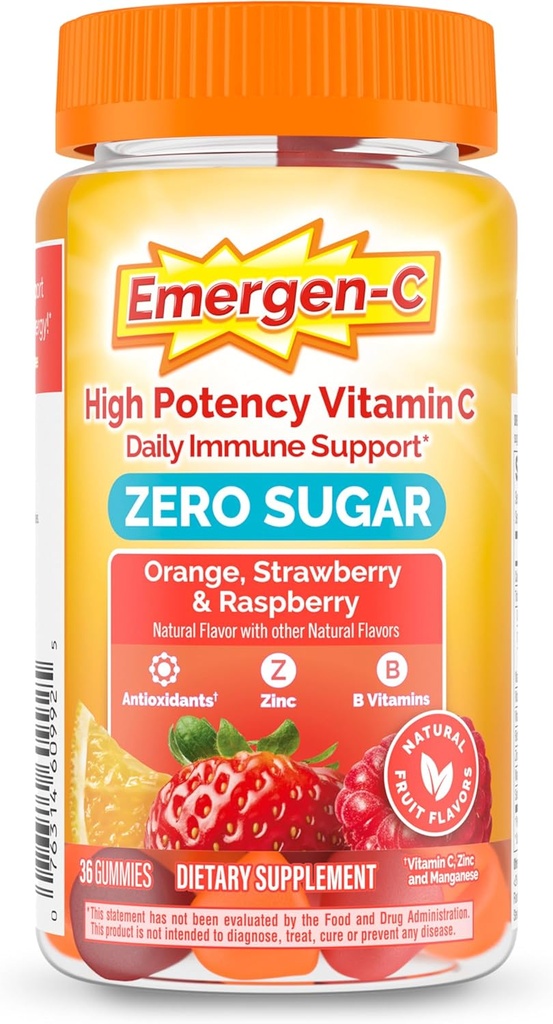 Emergen-C Zero Sugar Immune Support Yetişkin Gummies 36 Count