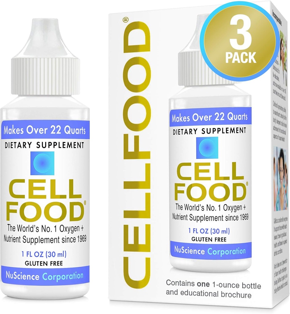 Hücreli Oksijen Boost - 1 fl oz, 3 Pack - Lymphatic Drage, Altitude Hastaness, Jet Lag, Fatigue, Headaches, Hangovers & Energy - Gluten Free, Cert. Kosher