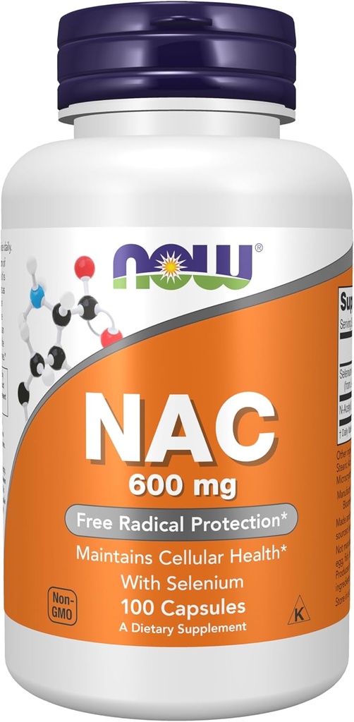 Şimdi Tamamlar, NAC (N-Acetyl Cysteine) Selenium 100 Capsules ile 600 mg
