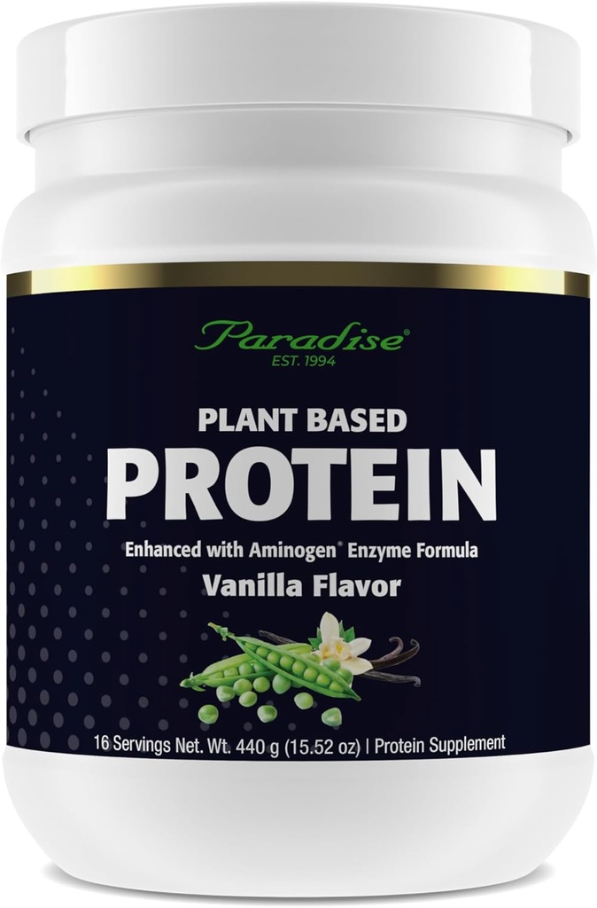 Paradise Herbs, Organik Pea Protein Tozunu, Vanilla Flavor, Vegan, Gluten Free, Non-GMO, Keto, Paleo, 15 Hizmet, 15.87 oz