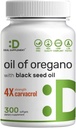DEAL SUPPLEMENT Black Seed Oil 300 Count ile Oregano Yumuşakgels Petrol - 30:1 Ekstraksiyon, Active Carvacrol & Thymoquinone – Antioksi Immune Health Support – Plant Based, Non-GMOMO