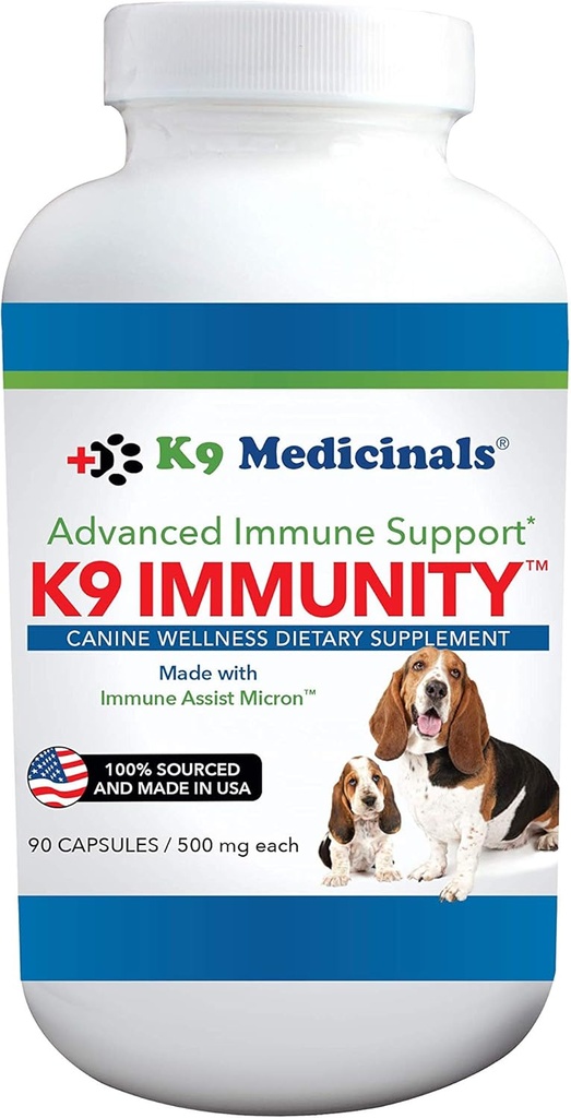 K9Medicinals K9 Immunity Capsules - 90 Kont, White (IMS-CAP-90)