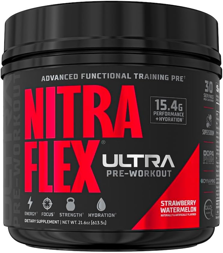 GAT SPORT Nitraflex Ultra Pre-Workout Supplement (30 hizmet, Strawberry Watermelon)