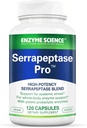 Enzyme Science Serrapeptase Pro, 120 Κάψουλες - Serratiopeptidase Supplement for Sinus, ανοσοποιητική & καρδιοαγγειακή υποστήριξη
