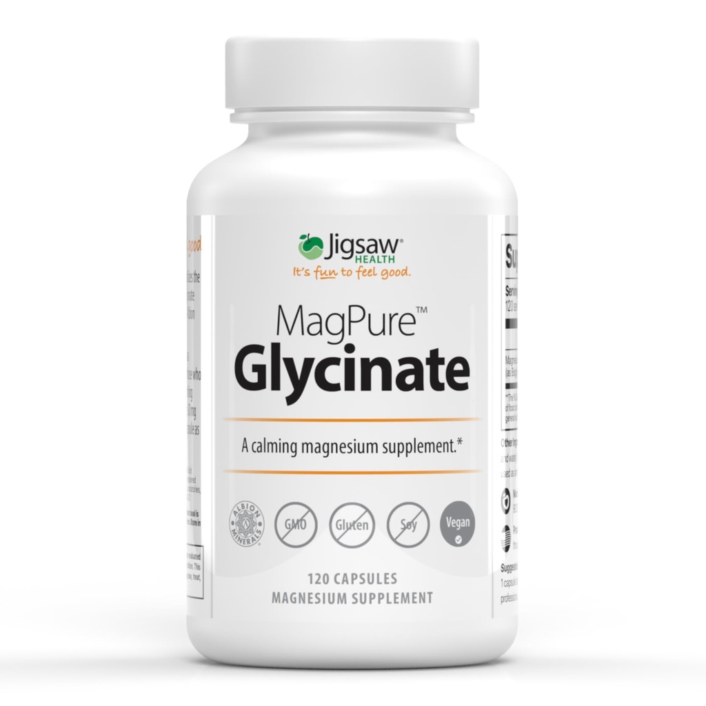 Jigsaw Health MagPure Glycinate | Premium Magnezyum Glycinate Capsules | 120 Hizmet