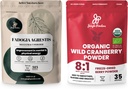 Σκόνες Ζούγκλας Ultimate Ανδρικό Wellness Duo: 5oz Fadogia Agrestis Extract & 5oz Βιολογικό Wild Cranberry σκόνη - Νιγηρία Fadogia συμπλήρωμα για Drive & Πάθος, USDA Certified Cranberry Superfood