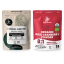 Orman Tozları Ultimate Men's Wellness Duo: 5oz Fadogia Agrestis Extract & 5oz Organik Wild Cranberry Toz - Nijeryalı Fadogia Supplement for Drive & Passion, USDA sertifikalı Cranberry Superfood