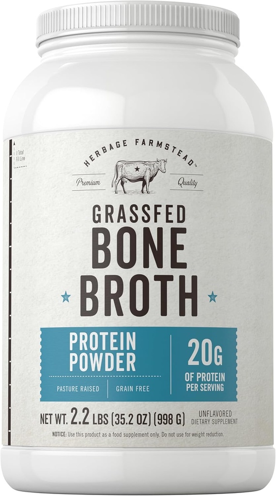 Carlyle Grass Fed Bronth Protein Powder 35.2 oz (2.2lb) 