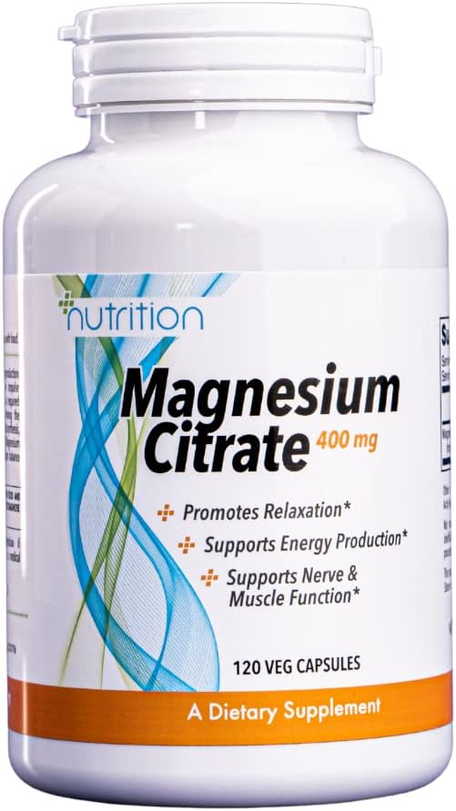 Diyetsel Supplement Capsules, Magnezyum Citrate, Beslenme Sağlığı, 120 Konts, 400 mg