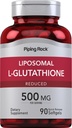 Piping Rock Liposomal Glutathione | 500 mg | 90 Softgels | Azaltın Tamam | Non-GMO, Gluten Free