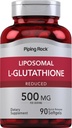 Piping Rock Liposomal Glutathione | 500 mg | 90 Softgels | Azaltın Tamam | Non-GMO, Gluten Free