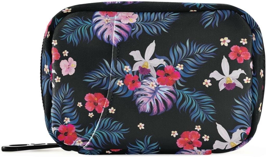 Pill Organizer Palm Çiçekler Pill Box 7 Günü Pill Case Bag Travel Pill Organizet Bag with Surface Portable Weekly Case Compact Boyut for Vitamin Supplement Sahibi