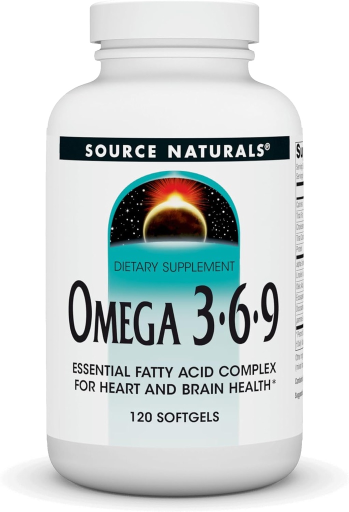Doğal Gazlar Omega 3-6-9, Kalp ve Beyin Sağlığı için Temel Fatty Asit Kompleksi* - 120 Softgels
