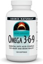 Source Naturals Omega 3-6-9, Essential Faty Acid Complex for Heart and Brain Health* - 120 Softgels