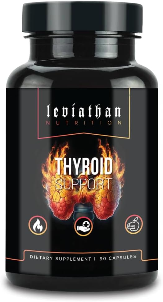 Leviathan Tiroid Desteği | Enerji & Tiroid Sağlığı ve Iodine Supplement, Selenium, çinko, Manganese, Copper, L Tyrosine, Guggul Kadınlar ve Erkekler için Destek