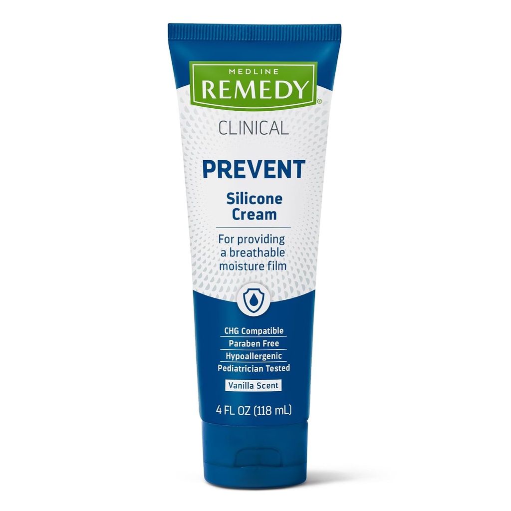 Medline Remedy Klinik Silikon Cream, Vanilla Scented, 4 oz.