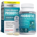 Kadınlar ve Erkekler için BİR Probiyotik - 15x Survivability için Zaman-Release Tabletleri - L. Plantarum & L. Acidofilius - Gut & Digestive Health Support - 60 Tabletler