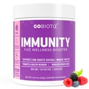 GOBIOTIX Vitamin C - Immune Defense Support Supplement - Immunity Toz Wellness Branson - Vegan Superfood - Elder, Turmeric, B12 Vitamin Tamam, Non-GMO ve Sugar Free (Berry)