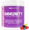 GOBIOTIX Vitamin C - Immune Defense Support Supplement - Immunity Toz Wellness Branson - Vegan Superfood - Elder, Turmeric, B12 Vitamin Tamam, Non-GMO ve Sugar Free (Berry)