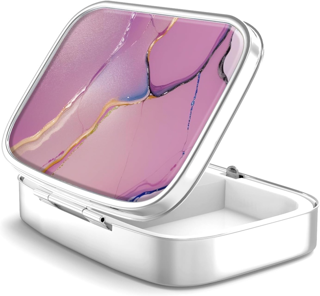 Pill Box 2 Karşılaştırma Küçük Pill Vakası, Pocket veya Purse Pill Organize Pill Konteynerleri Vitaminler, İlaçlar, Fish Oil ve Supplements (36-Renk Gradient