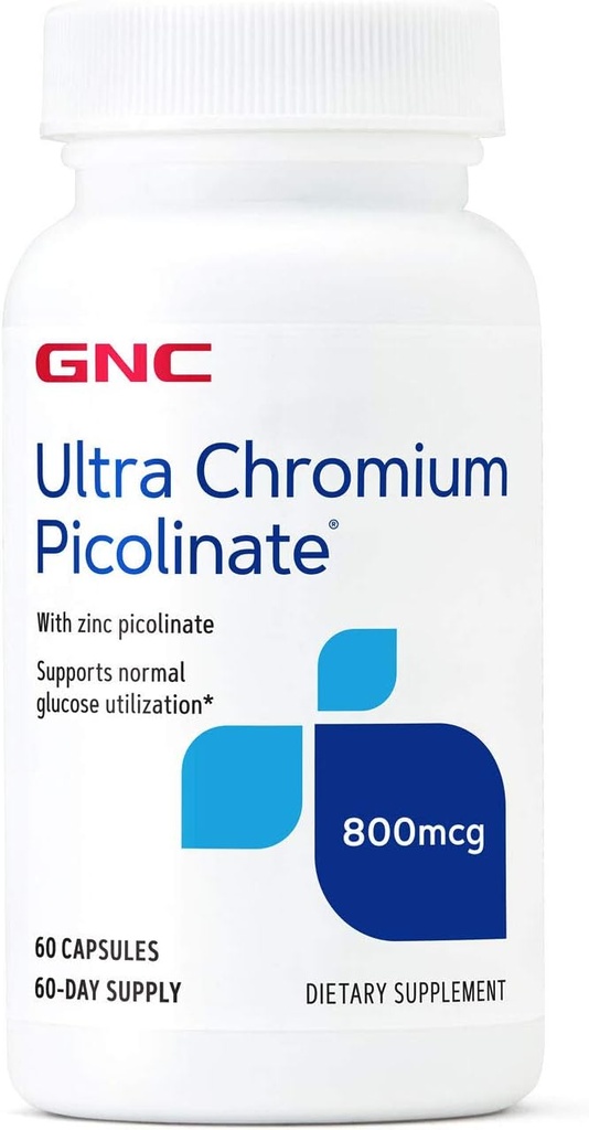 GNC Ultra Chromium Picolinate 800mcg, Υποστηρίζει τη χρήση γλυκόζης, 60 κάψουλες