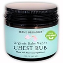 Irene Organics Organic Baby Vapor Chest Rub Clean Vapo Rub, Eucalyptus Essential Oils, All Ages, Newborns and Infants, Hasta Çocuklar Temelleri ve Bebekler, Hasta Çocukları