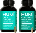 HUM Full Skin Detox ve Cleanse -Proboitics for Problem Skin and Acne Breakouts witrh Organic Algae, Detoxing Herbs, Skin Squad ve Daily Cleanse