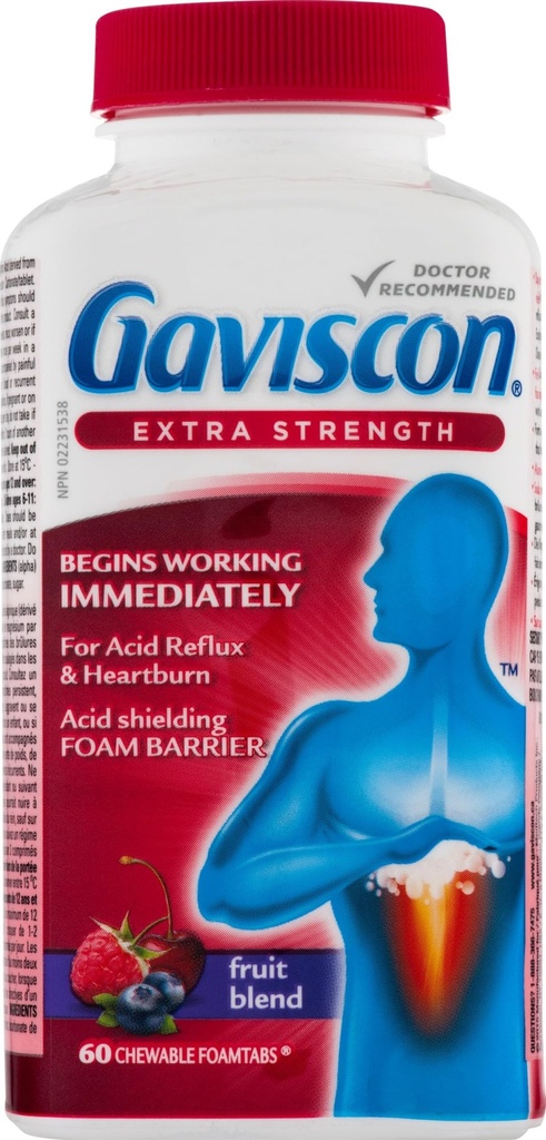 Gaviscon Ekstra Güçlü Meyve Antacid 60 Tablet
