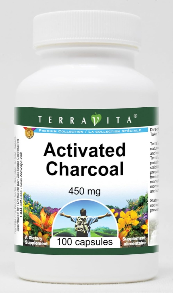 Aktif Charcoal - 450 mg (100 Capsules, ZIN: 510652) - 3 Pack