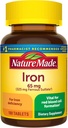 Nature Made Iron 65 mg (325 mg Ferrous Sulfate) Red Blood Hücre Desteği 180 Tabletler için Diyetsel Tamam ( 1)?