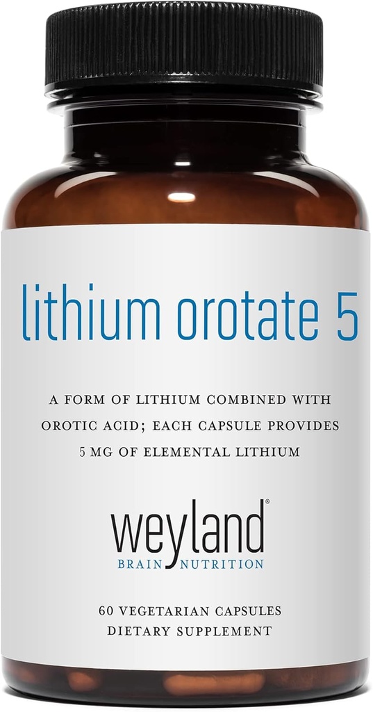 Lityum Orotate - Vegetarian Capsule başına 5 mg of Elemental Lityum