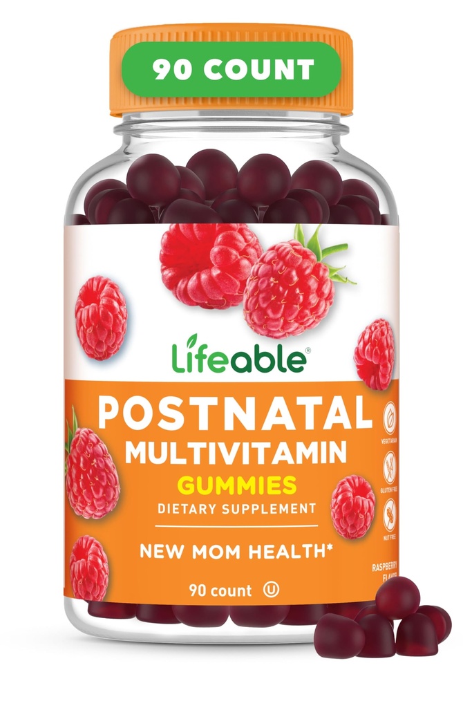 Demir, Choline ve Iodine ile Yaşamlanabilir Postnatal Multivitamin | Kadınlar için Büyük Tasting Postnatal Vitaminler