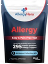 AlerjiHero Kapsamlı Gıda ve Çevre Alerji Testi Kit, Yetişkinler ve Çocuklar için 295 Teşkir - Kolay ve Ağrı-Free at-Home Antivirüs Test Kitini Doğru Sonuçlarla Kullanın