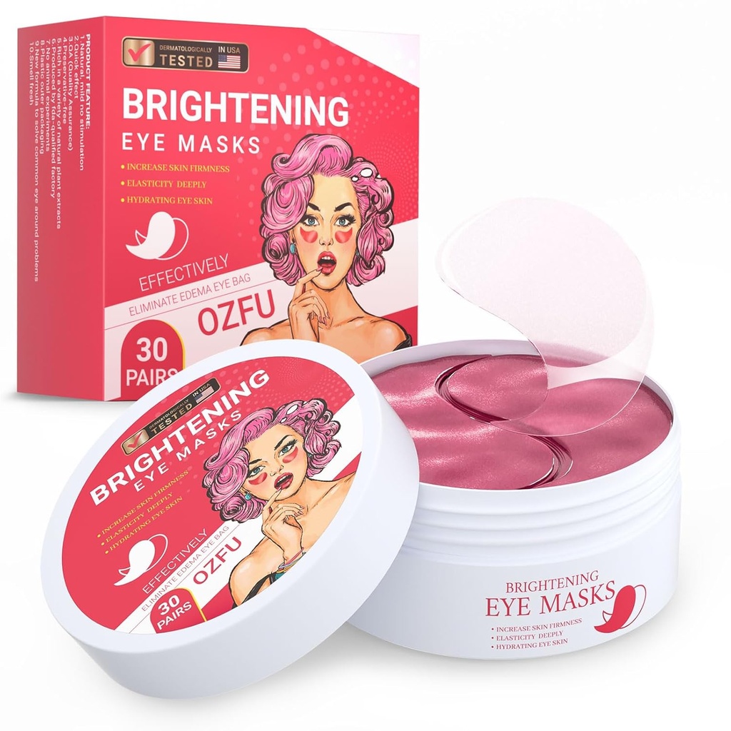 Eye Patches (30 Pairs), Eye Mask for Puffy Eyes, Dark Circles,Bags ve Wrinkles with Collagen,Relieves baskı ve Wrinkles Wrinkles azaltır
