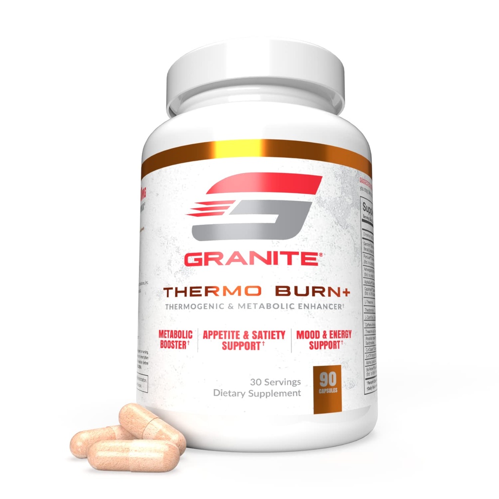 Θερμοκάψιμο από Granite, New Advanced Formula for Thermogenic, Metabolic, Mood & Appetite Support with Alpha GPC, Theobromine, & 5-HTP (90 Κάψουλες)
