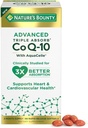 Nature's Bounty Advanced Triple Absorb Co Q-10, Kalp Sağlığı, Hızlı Yayın Softgels, 90 Ctt