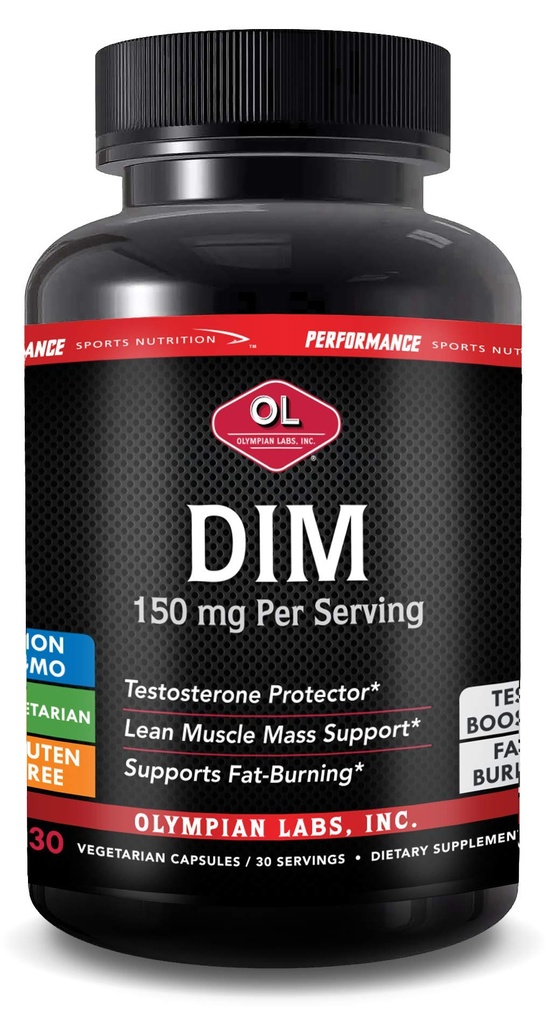 Olympian Labs DIM 150 mg - DIM Diindolylmethane Supplement Capsules Hormon Dengesini Destekleme, Clear Skin, Ps & Aid in Fitness Regimes - 30 Capsules (30 Day Supply)