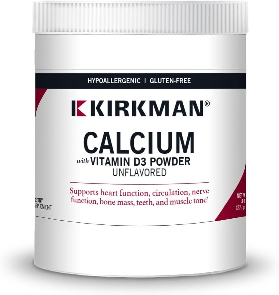 Kirkman - Vitamin D3 Tozlu - 8 oz - Temel Mineraller - Güçlü Kemikleri Korumaya Yardım - Unflavored