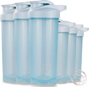 ShakerZoo-6 Pack-Protein Shaker Şişeler Protein Mixes, Shaker Cups for Protein Shakes, 3 adet 24 Kasım ve 3 adet 20 Kasım (Mavi)