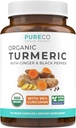 Organik Turmeric Ginger Black Pepper Supplement - Yüksek Potency Organik Turmeric Curcumin Capsules with Ginger & Black Pepper For Gelişmiş Faydaları ve Aborpsiyon - Vegan & Non-GMO (1 Ay Supply)