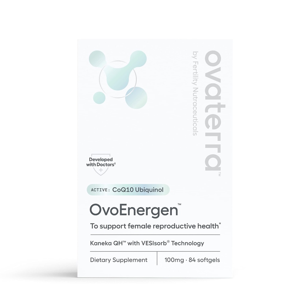 OvoEnergen CoQ10 Kadınlara Üreme Sağlığı ve Yumurta Sağlığı Ferttitude ATM ile Kaneka QH, VESIsorb® Teknolojisi 84-100 mg Softgel Capsules - 28 Day Supply