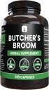 Pure Original Materialss Butcher's Broom (365 Capsules), No or Rice Fillers, Always Pure, Lab TY