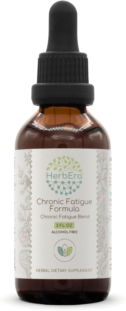 HerbEra Chronic Fatigue Formula B60 Χωρίς αλκοόλ Χρώμα: Siberian Ginseng Root, Ashwagandha Root, Licorice Root, Ginkgo Biloba Leaf, Reishi Mushroom. Χρόνια Κόπωση Μείγμα 2 Fl Oz