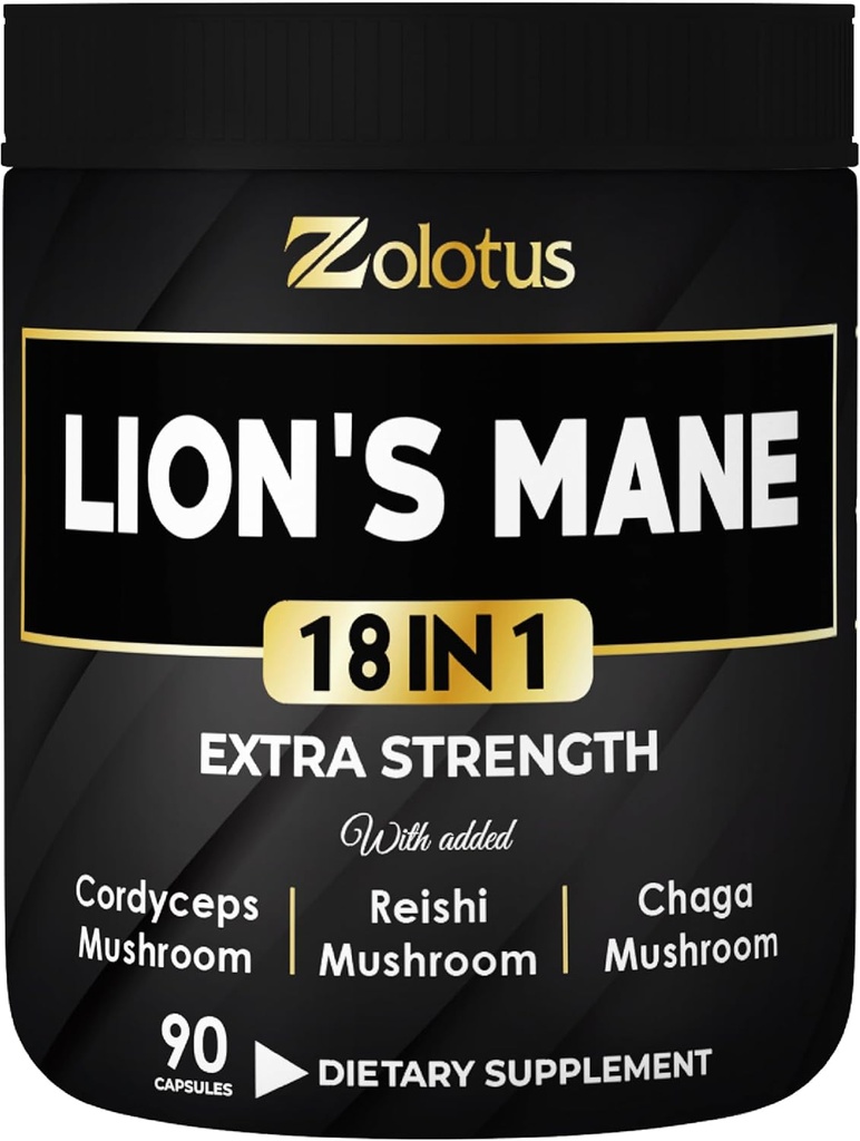 Zolotus Lions Mane Mushroom Complex Κάψουλες με Cordeyceps, Elderberry, Ginkgo Biloba, Bacopa - 90 Κάψουλες